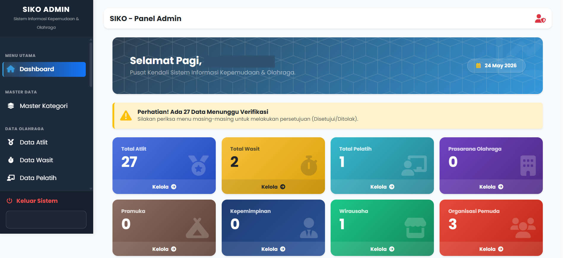 SIKO ( Sistem Informasi Kepemudaan & Olahraga )